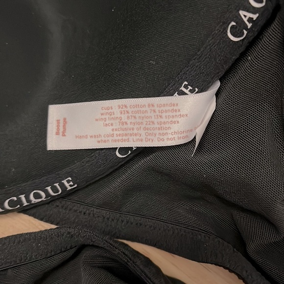 Cacique front closure cotton push-up plunge bra with criss-cross straps size 44C - Picture 6 of 6